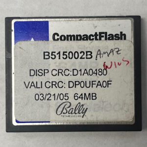 Game Software for Alpha 1, Part Numbers: B515002B, DISP CRC: D1A0480, VALI CRC: DP0UFA0F, GETT Part Number: SFT-BLY-267