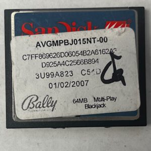 Game Software for Alpha 1, Multi-Play, Blackjack, Part Numbers: AVGMPBJ015NT-00, C7FF869626D06054B2A6162A3, GETT Part Number: SFT-BLY-268