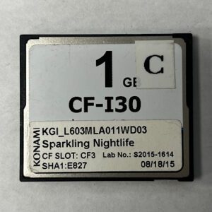 Game Software For Konami Games, Game Name: Sparkling NightLife, Part Numbers: KGI_L603MLA011WD03, SHA1:E827, Lab No: S2015-1614, GETT Part Number: SFT-KON-187