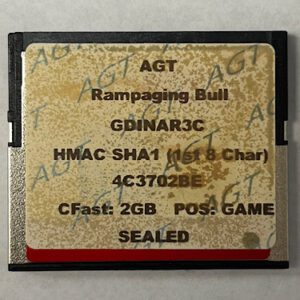 Game Software For Ainsworth Game Technology(AGT), Rampaging Bull, Part Number: GDINAR3C, 4C3702BE, GETT Part Number: SFT-AIN-120