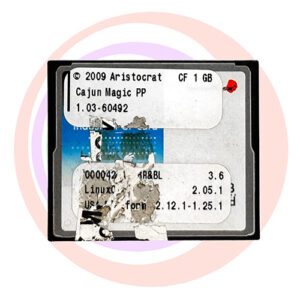 Game Software For Aristocrat Technologies Inc., Game Name: Cajun Magic PP, Part Numbers: 0000042, 3.6, 2.05.1, 2.12.1-1.25.1, Operating System #: 1.0360492. GETT Part SFT-ARI-178