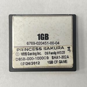 Game Software For WMS Gaming Inc., BlueBird 2, Princess Sakura, Part Numbers: D85B-000-1000C9, SHA1-302A, OS Family #: H13.33, GETT Part Number: SFT-WMS-256