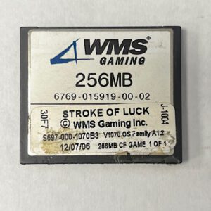 Game Software For WMS Gaming Inc., BlueBird 1, Game Name: Stroke of Luck, Part Numbers: S697-000-1070B3, OS Family #: A1.2, GETT Part Number: SFT-WMS-257