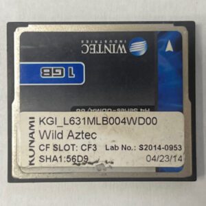 Game Software For Konami, Wild Aztec, Part Numbers: KGI-L631MLB004WD00, SHA1:56D9, Lab No: S2014-0953, GETT Part Number: SFT-KON-195
