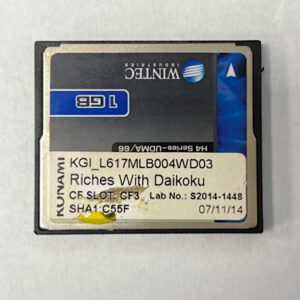 Game Software For Konami, Riches with Daikoku, Part Numbers: KGI-L617MLB004WD03, SHA1:C55F, Lab No: S2014-1448, GETT Part Number: SFT-KON-198