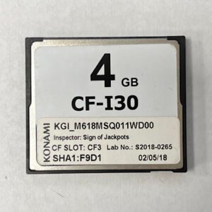 Game Software For Konami, Inspector: Sign of Jackpots, Part Numbers: KGI_M618MSQ011WD00, SHA1:F9D1, Lab No: S2018-0265, GETT Part Number: SFT-KON-199