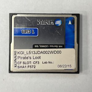 Game Software For Konami Games, Pirate's Loot, Part Numbers: KGI_L513JDA002WD00, SHA1:F572, Lab No:, GETT Part Number: SFT-KON-219