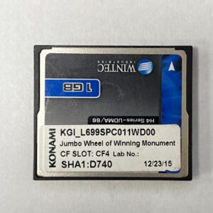 Game Software For Konami Games, Jumbo Wheel of Winning Monument, Part Numbers: KGI_L699SPC011WD00, SHA1:D740, GETT Part Number: SFT-KON-220