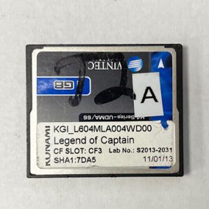 Game Software For Konami Games, Legend of Captain, Part Numbers: KGI_L604MLA004WD00, SHA1:7DA5, Lab No: S2013-2031, GETT Part Number: SFT-KON-222