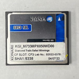 Game Software For Konami Games, Diamond Trails Safari Winnings, Part Numbers: KGI_M733MPX050WD00, Lab No: S2022-0378, GETT Part Number: SFT-KON-233