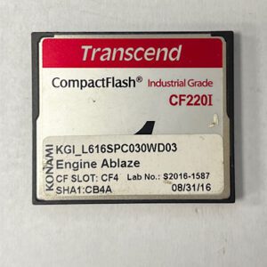 Game Software For Konami Games, Engine Ablaze, Part Numbers: KGI_L616SPC030WDD03, Lab No:S2016-1587, GETT Part Number: SFT-KON-235