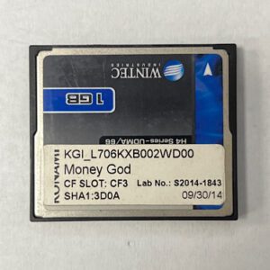 Game Software For Konami Games, Money God, Part Numbers: KGI_L706KXB002WD00, Lab No: S2014-1843, GETT Part Number: SFT-KON-236