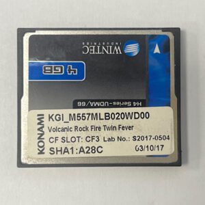 Game Software for Konami, Volcanic Rock Fire Twin Fever, Part Numbers: KGI_M557MLB020WD00, Lab No: S2017-0504, GETT Part Number: SFT-KON-242