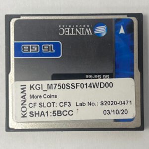 Game Software for Konami, More Coins, Part Numbers: KGI_M750SFF014WD00, Lab No: S2020-0471, GETT Part Number: SFT-KON-244