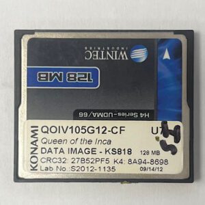 Game Software For Konami Games, Queen Of The Inca, Part Numbers: QOIV105G12-CF, Lab No: S2012-1135, GETT Part Number: SFT-KON-250