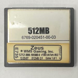 Game Software For WMS Gaming Inc., BlueBird 2, ZUES, Part Numbers: S712-000-1050B4, v1060, OS Family #: H9.0, GETT Part Number: SFT-WMS-264