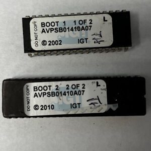 BIOS ROM For IGT, Part Numbers: BOOT 1 & 2, AVPSBO1410A07, GETT Part Numbers: BIO-IGT-105