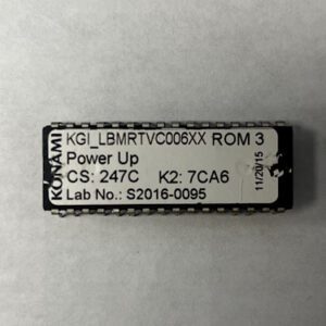 BIOS ROM For Konami, Power up. Part Number: KGI_LBMRTVC006XX, Lab No:S2016 - 0095, ROM 3, GETT Part Number: BIO-KON-100