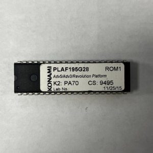 BIOS ROM For Konami, Part Numbers: PLAF195G28, Adv5/Adv3/Revolution Platform, ROM1, GETT Part Number: BIO-KON-106