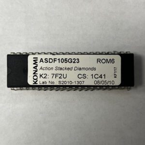 BIOS ROM For Konami, Action Stacked Diamonds, Part Numbers: ASDF105G23, Lab No: S2010-1307, ROM6, GETT Part Number: BIO-KON-114