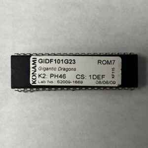 BIOS ROM For Konami, Game Name Gigantic Dragons, Part Numbers: GIDF101G23, Lab No: S2009 - 1669, ROM7, GETT Part Number: BIO-KON-118