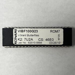 BIOS ROM For Komani, Game Name: Vibrant Butterflies, Part Numbers: VIBF100G23, Lab No: S2010 - 0685, ROM7, GETT Part Number: BIO-KON-119