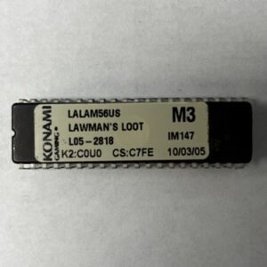 BIOS ROM For Konami, Game Name: Lawman's Loot, Part Numbers: LALAM56US, L05-2818, GETT Part Number: BIO-KON-131