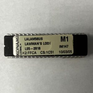 BIOS ROM For Konami, Game Name: Lawman's Loot, Part Numbers: LALAM56US, L05-2818, GETT Part Number: BIO-KON-132