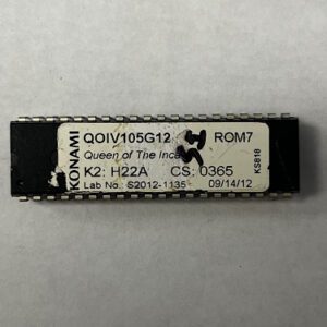 BIOS Rom For Konami Games, Queen Of The Inca, Part Numbers: QOIV105G12, Lab No: S2012-1135, GETT Part Number: BIO-KON-174