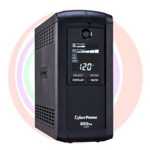 CyberPower CP850AVRLCD 850VA Intelligent LCD Line-Interactive UPS Battery Backup with AVR, Surge Protection, and Simulated Sine Wave Output. GETT Part CP8AVRLCD