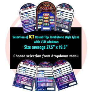IGT Tombstone Slot Glass 27.5” x 19.5” IGT. GETT Part Glass105