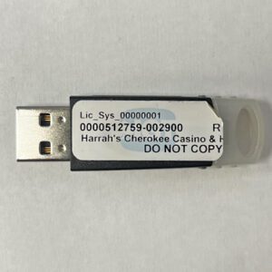 Dongle For IGT, Harrah's Cherokee Casino & Hotel, Part Numbers: Lic_Sys_00000001, 0000512759-002900, 000185, R, GETT Part Number: DNG-IGT-204