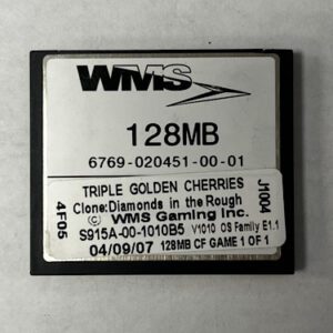 Game Software For WMS Gaming INC., Triple Golden Cherries(Clone: Diamonds in The Rough), Part Numbers: S915A-00-1010B5, V1010, OS Family #: E1.1, GETT Part Number: SFT-WMS-265