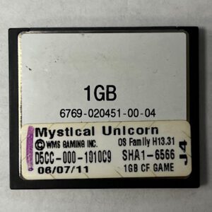 Game Software For WMS Gaming Inc., Mystical Unicorn, Part Numbers: D5CC-000-1010C9, OS Family #: H13.31, GETT Part Number: SFT-WMS-268