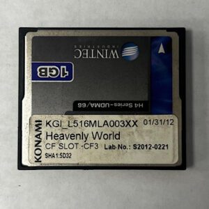 Game Software For Konami Games, Heavenly World, Part Numbers: KGI_L516MLA003XX, Lab No: S2012-0221, GETT Part Number: SFT-KON-255