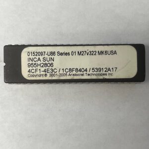 Bios Rom For Aristocrat Technologies Inc., Inca Sun, Part numbers: 0152097-U86, 955H2806, 4CF1-4E3C, 1C8F8404, 53912A17, GETT Part Number: BIO-ARI-208