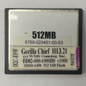 Game Software For WMS Gaming INC., Gorilla Chief, Part Numbers: DD82-000-1000D0, V1000, S2010-1490, OS Family #: H13.21, GETT Part Number: SFT-WMS-276