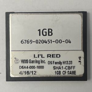Game Software For WMS Gaming INC., Li'L Red, Part Numbers: D5A4-000-1000, SHA1-CBFF, OS Family #: H13.33, GETT Part Number: SFT-WMS-277
