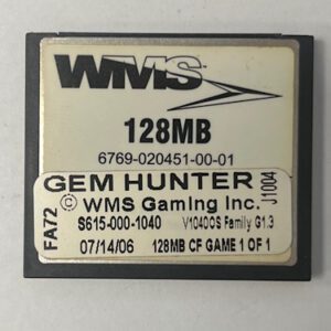 Game Software For WMS Gaming INC., Gem Hunter, Part Numbers: S615-000-1040, V1040, OS Family #: G1.3, GETT Part Number: SFT-WMS-279