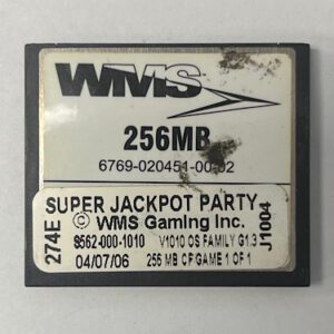Game Software For WMS Gaming INC., Super Jackpot Party, Part Numbers: S562-000-1010, V1010, OS Family #: G1.3, GETT Part Number: SFT-WMS-281