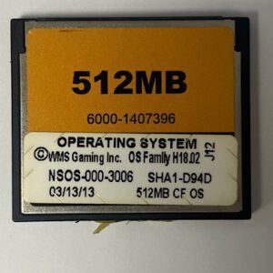 Operating System For WMS Gaming INC., OS Family #: H18.02, Part Numbers: NSOS-000-3006, SHA1-D94D, GETT Part Number: OS-WMS-172