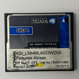 Game Software For Konami Games, Game Name: Fortunes Ablaze, Part Numbers: KGI_L594MLA003WD00, GETT Part Number: SFT-KON-283