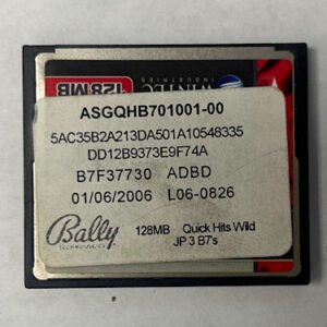 Game Software For Bally Gaming INC., Game Name: Quick Hits Wild JP 3 B7's, Part Numbers: ASGQHB701001-00, GETT Part Number: SFT-BLY-363