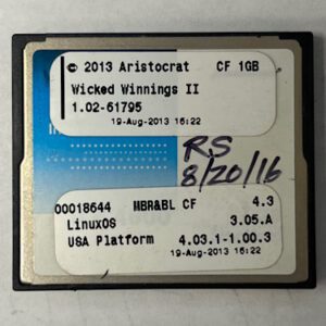 Game Software For Aristocrat Game Technologies, Game Name: Wicked Winnings II, Part Numbers: 00018644, GETT Part Number: SFT-ARI-213