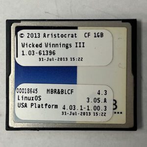 Game Software For Aristocrat Game Technologies, Game Name: Wicked Winnings III, Part Numbers: 00018645, GETT Part Number: SFT-ARI-219