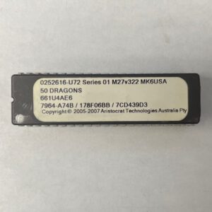 Bios Rom Set For Aristocrat Technologies, Game Name: 50 Dragons, Part Numbers: 0252616-U72, GETT Part Number: BIO-ARI-256