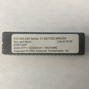 BIOS ROM For Aristocrat Technologies, Inc., Game Name: Sun and Moon, Part Numbers: 0151303-U85, GETT Part Number: BIO-ARI-252