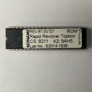 Bios Rom For Konami Games, Game Name: Rapid Revolver Topbox, Part Numbers: REV-R1-5V101, GETT Part Number: BIO-KON-258