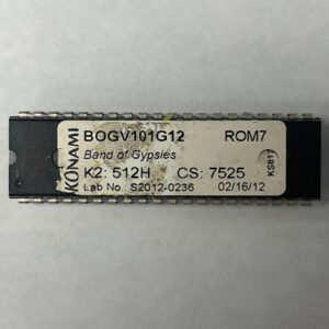 Bios Rom For Konami Games, Game Name: Band Of Gypsies, Part Numbers: BOGV101G12, GETT Part Number: BIO-KON-183
