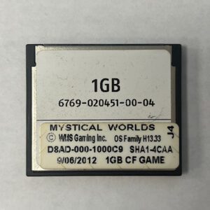 Game Software For WMS Gaming INC., Game Name: Mystical Worlds, Part Numbers: D8AD-000-1000C9, GETT Part Number: SFT-WMS-289